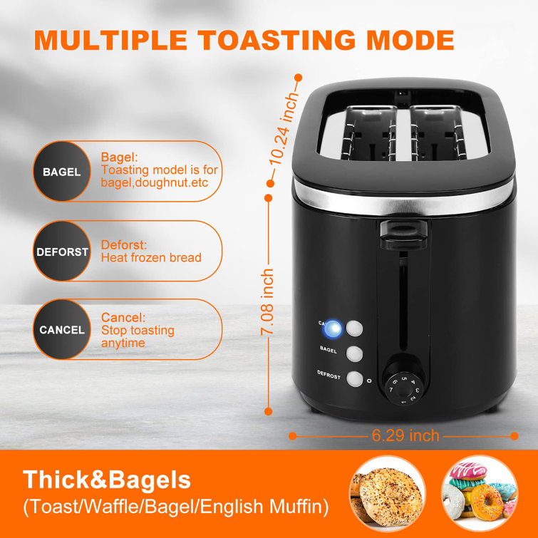 WRIWON Toaster 2 Slice Best Rated Prime Stainless Steel 2 Slice Toasters Extra Wayfair Canada